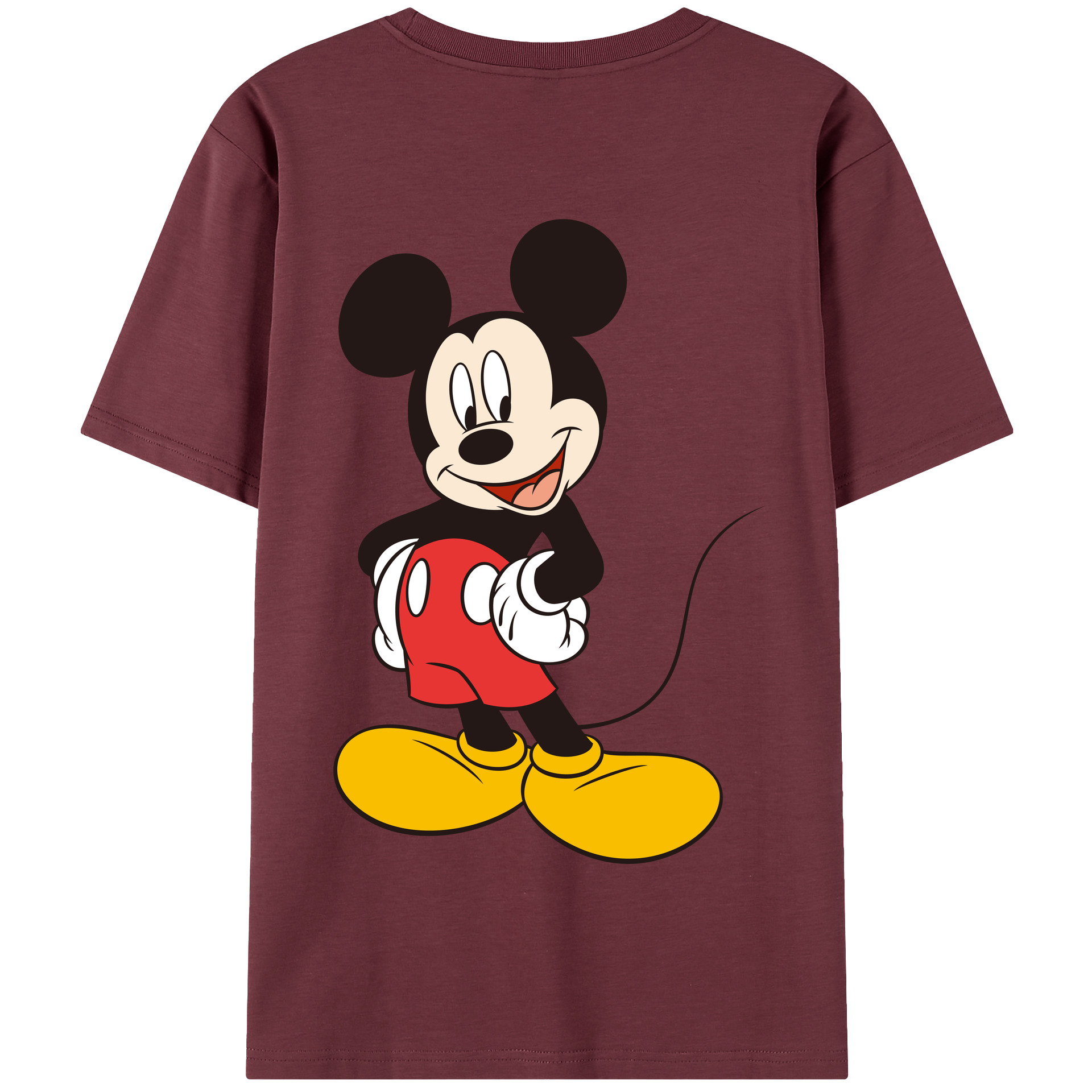 （画像用） ミッキーマウス Mickey Mouse 綿100％半袖Tシャツ（背面プリント）